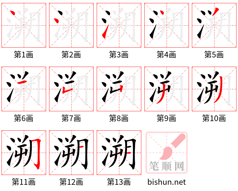 溯 笔顺规范