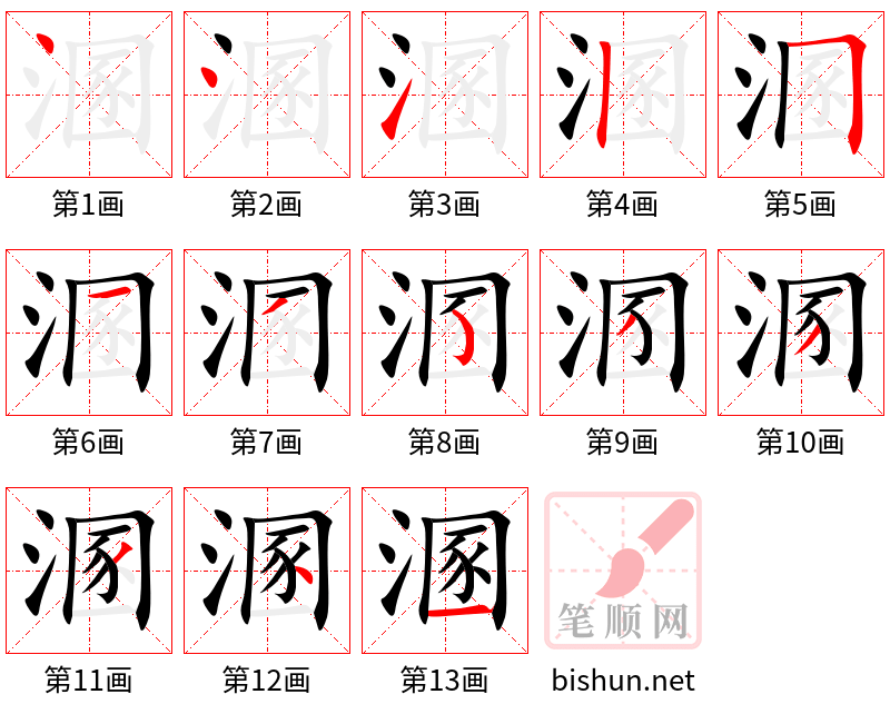 溷 笔顺规范