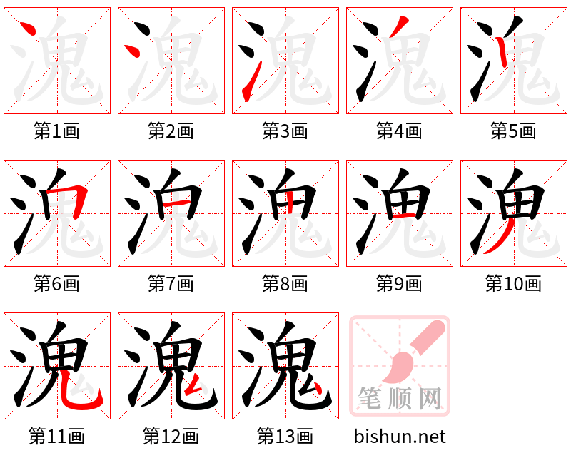 溾 笔顺规范