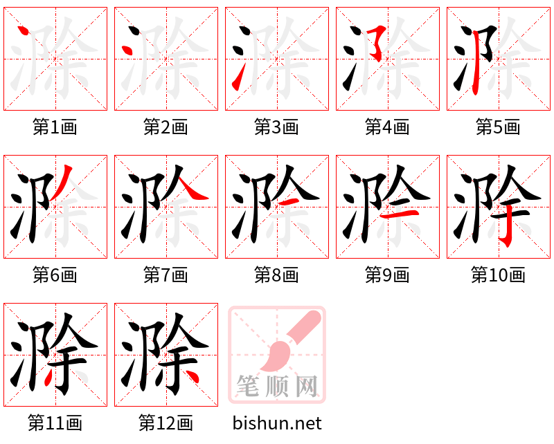 滁 笔顺规范