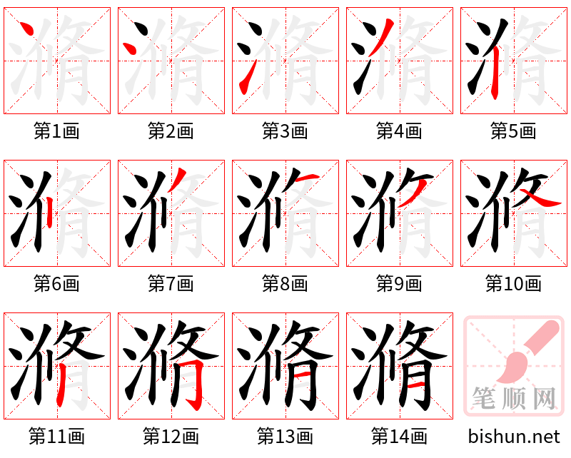 滫 笔顺规范