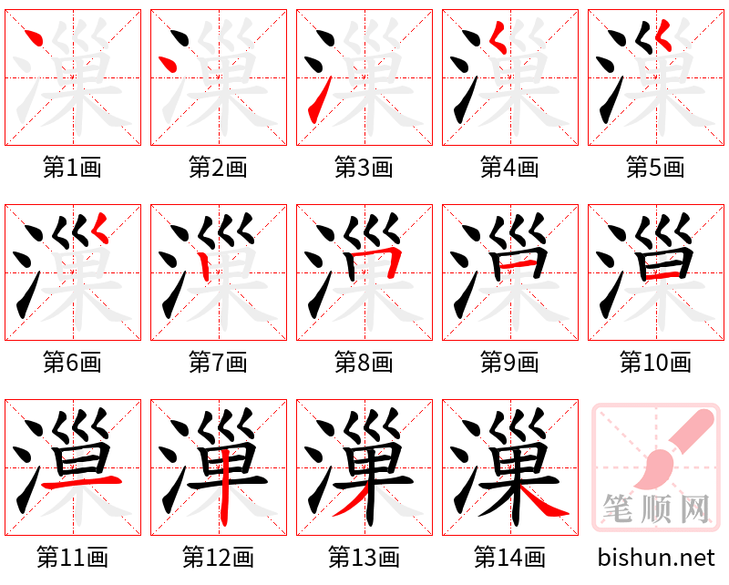 漅 笔顺规范