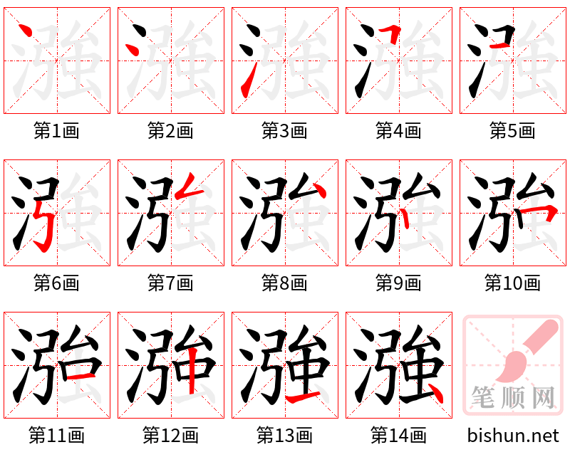 漒 笔顺规范