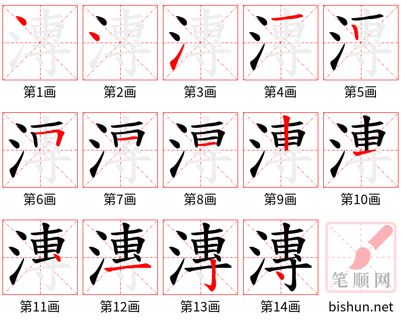 漙 笔顺规范