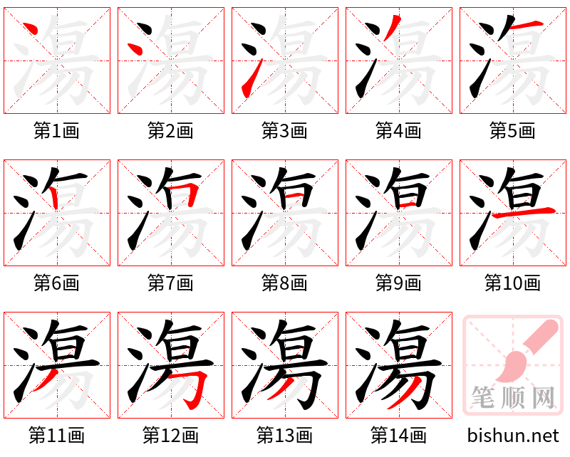 漡 笔顺规范