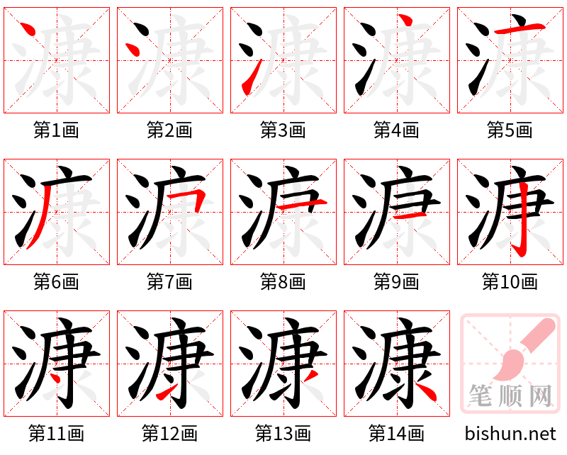 漮 笔顺规范