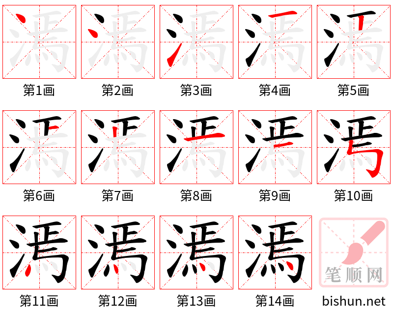 漹 笔顺规范