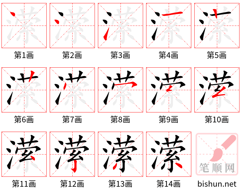 潆 笔顺规范