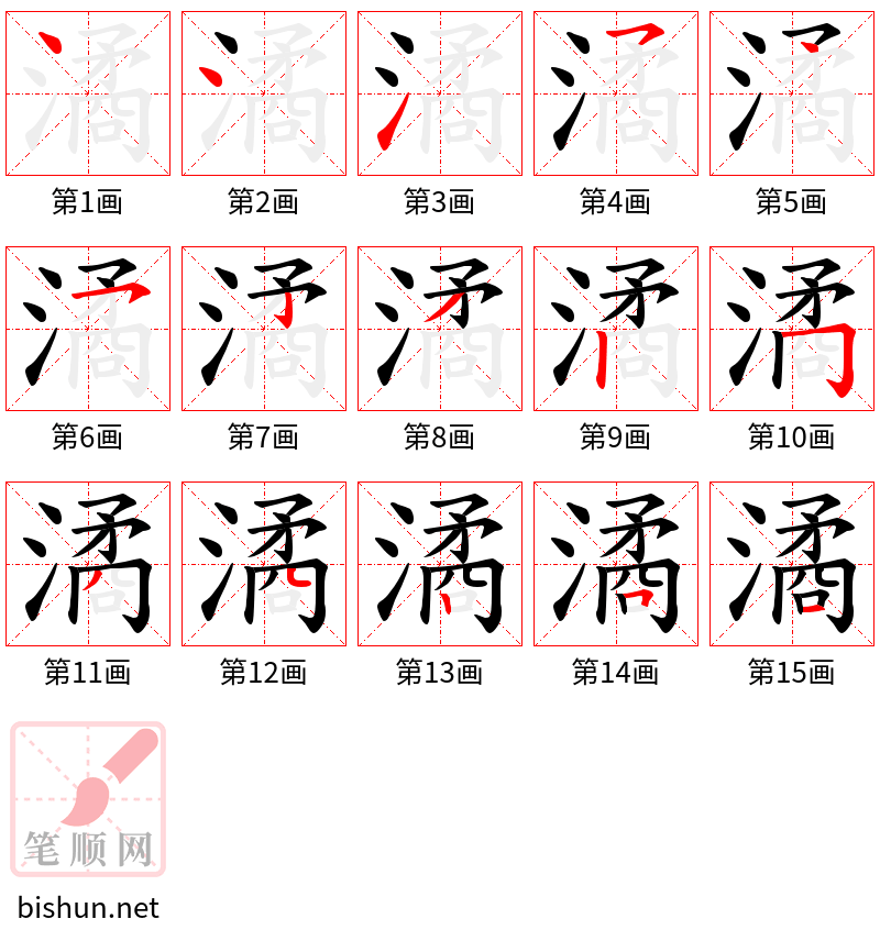 潏 笔顺规范