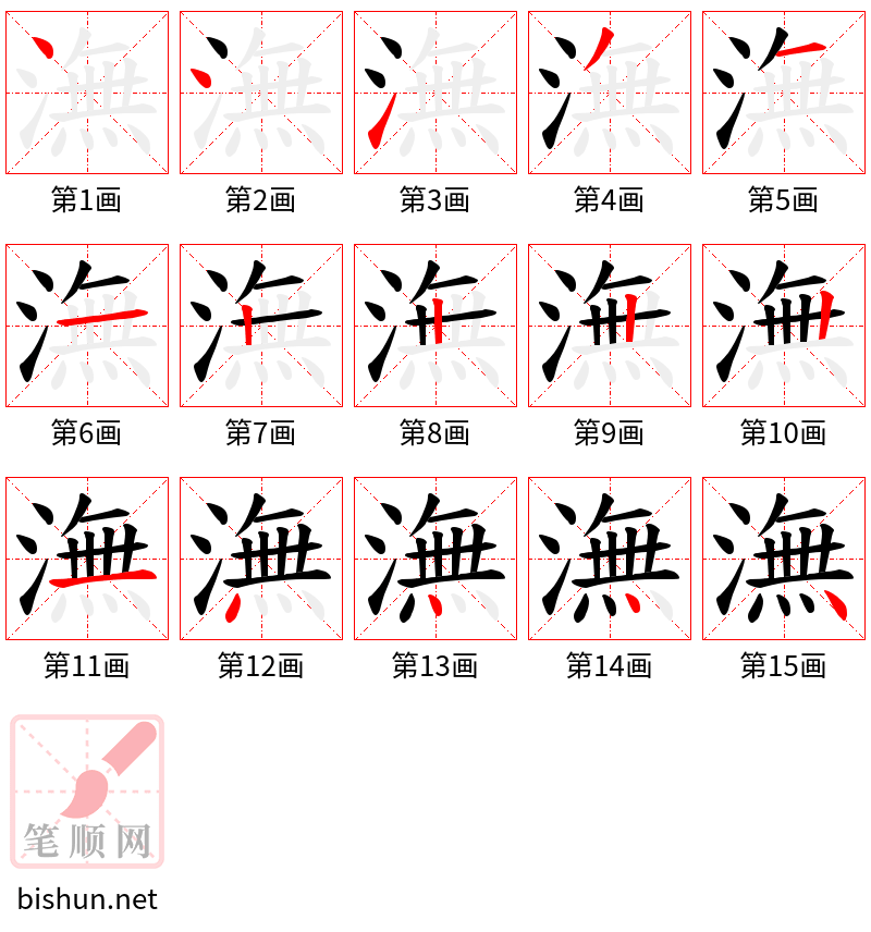 潕 笔顺规范