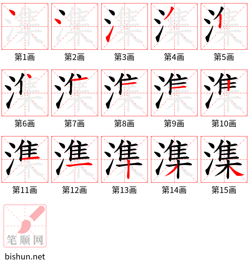 潗 笔顺规范