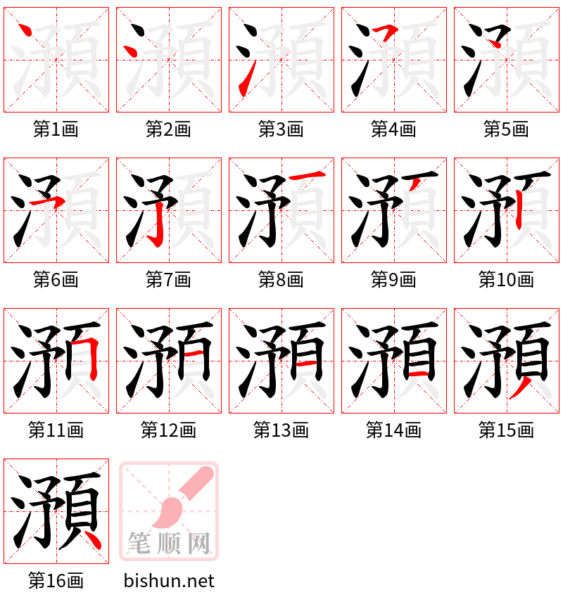 澦 笔顺规范