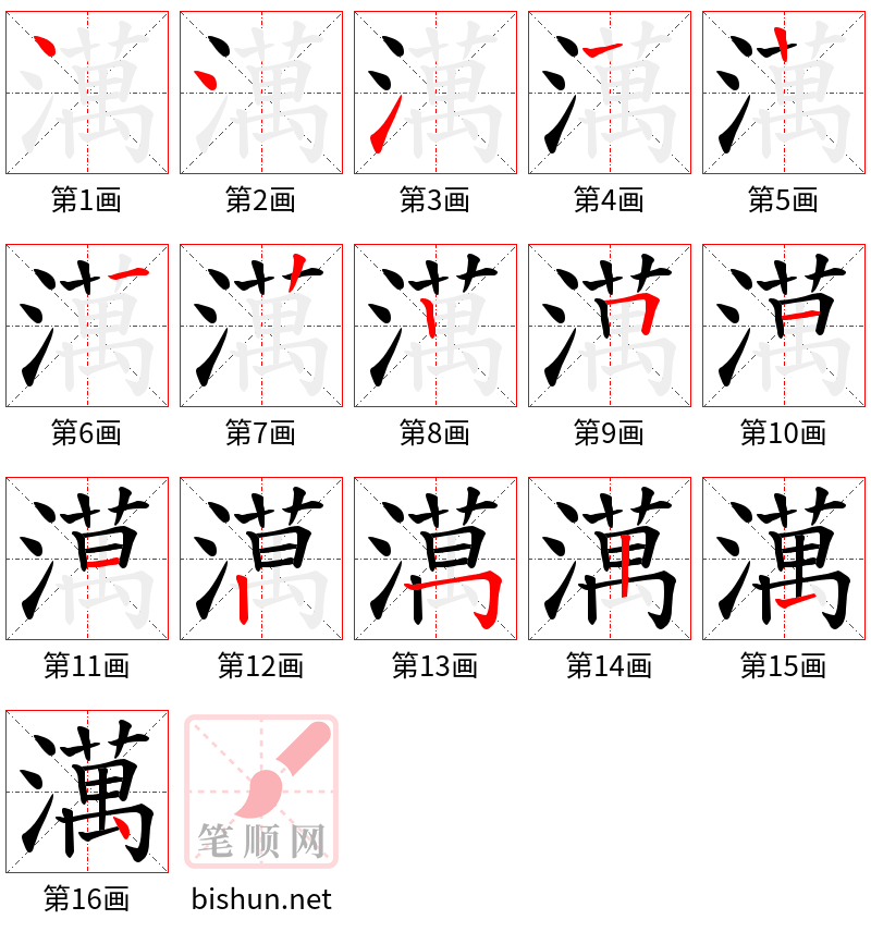 澫 笔顺规范