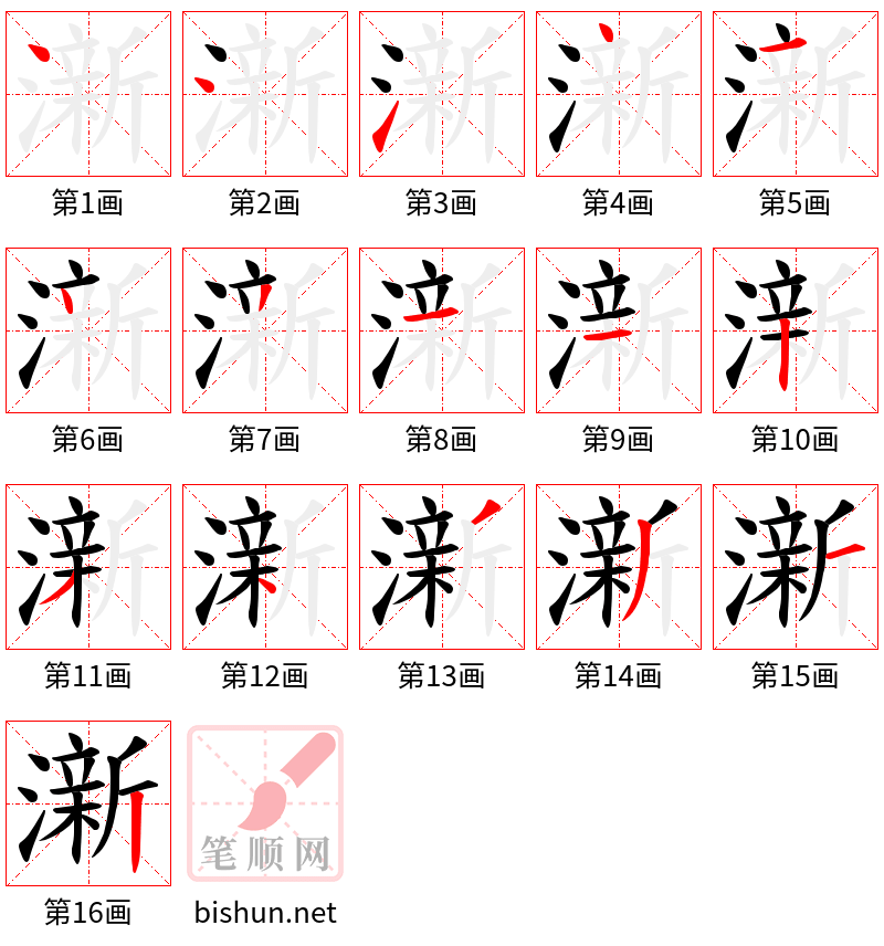 澵 笔顺规范