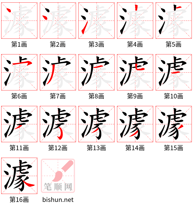 澽 笔顺规范