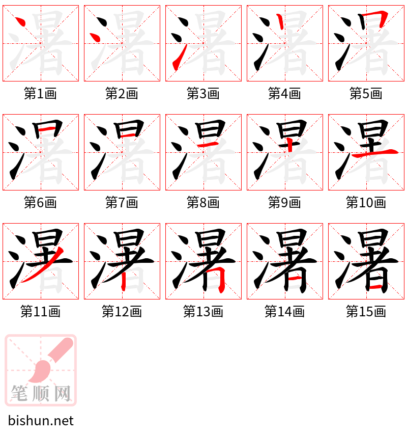 濐 笔顺规范