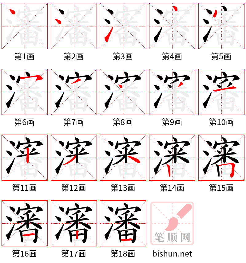 瀋 笔顺规范