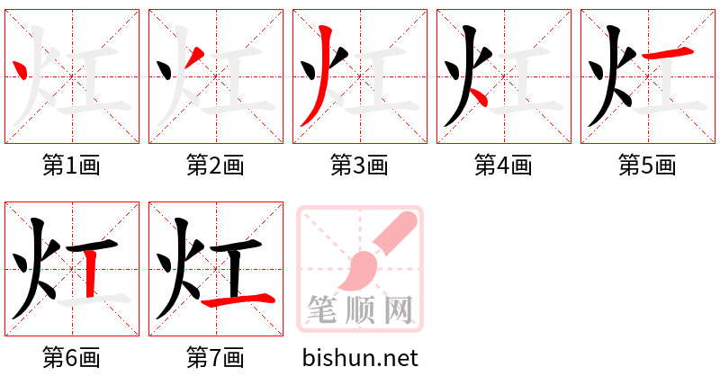 灴 笔顺规范