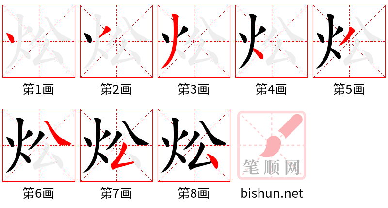 炂 笔顺规范