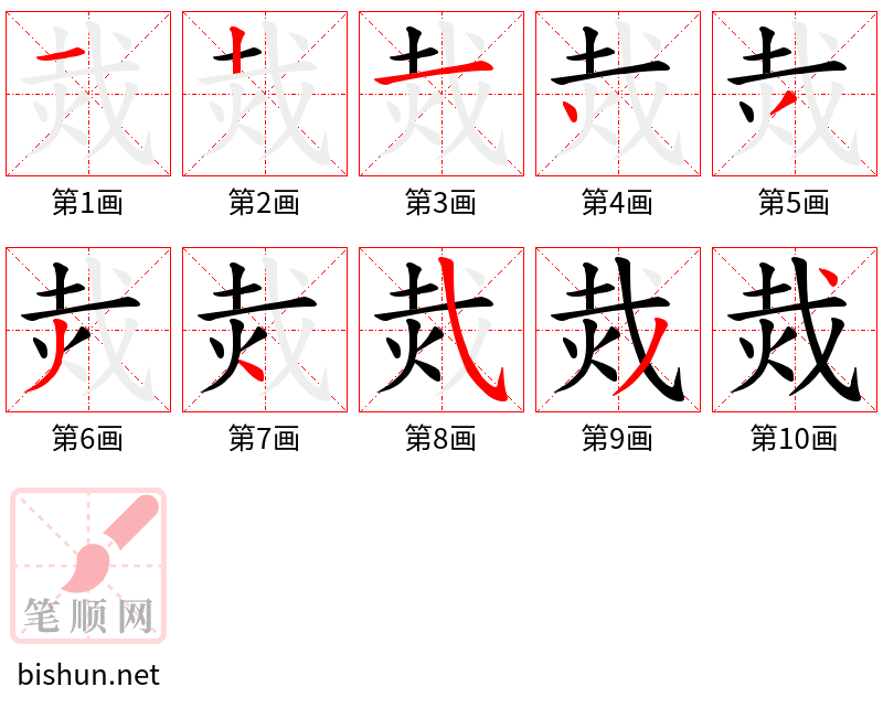 烖 笔顺规范