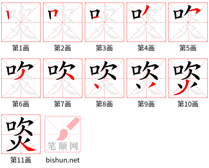 焁 笔顺规范