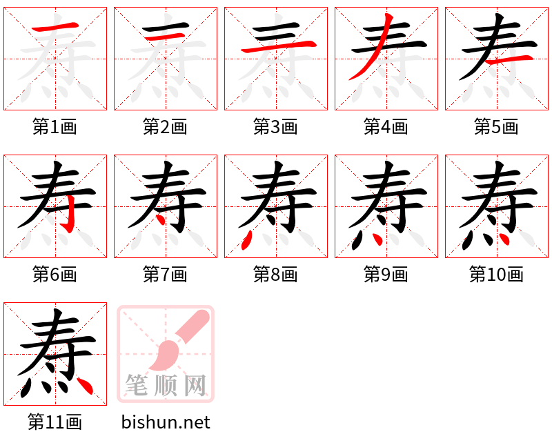 焘 笔顺规范