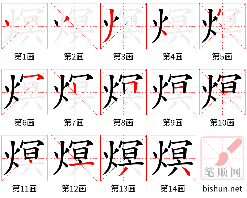 熐 笔顺规范