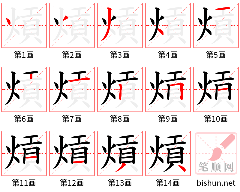 熕 笔顺规范