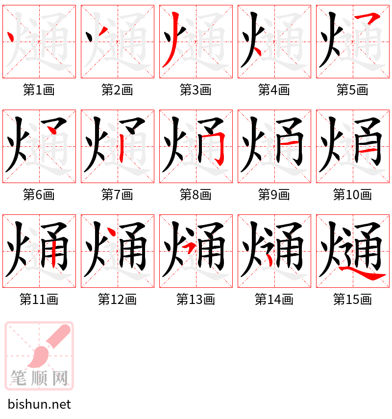 熥 笔顺规范