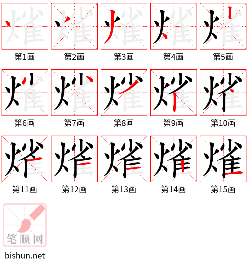 熦 笔顺规范