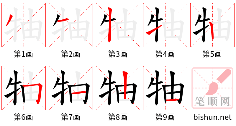 牰 笔顺规范