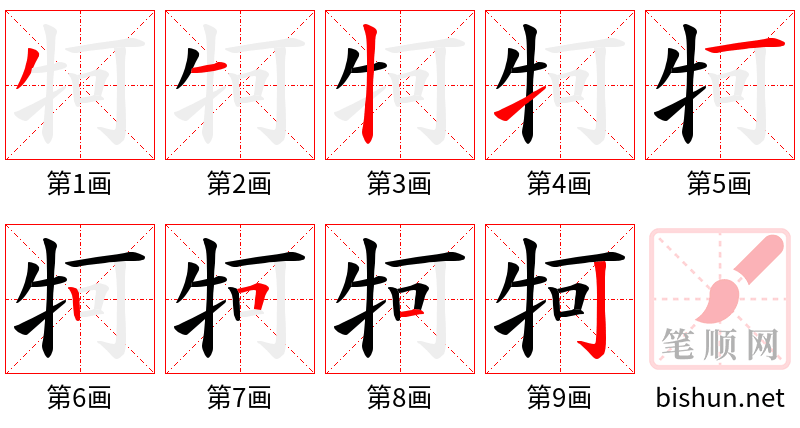 牱 笔顺规范