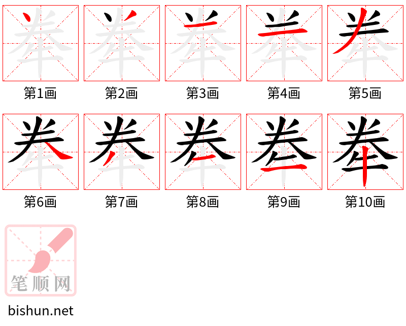 牶 笔顺规范