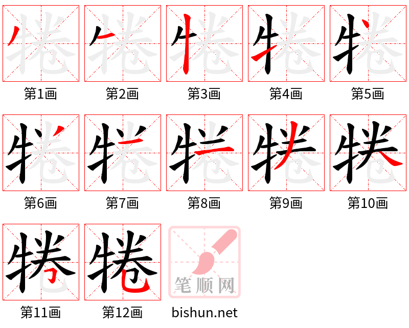 犈 笔顺规范