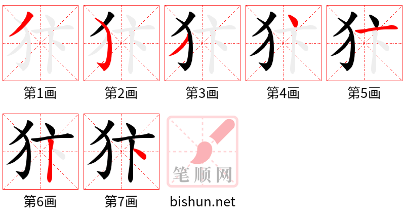 犿 笔顺规范