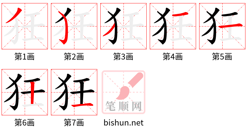 狅 笔顺规范