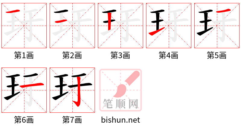 玗 笔顺规范