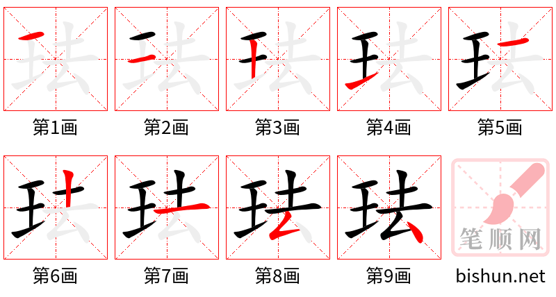 珐 笔顺规范