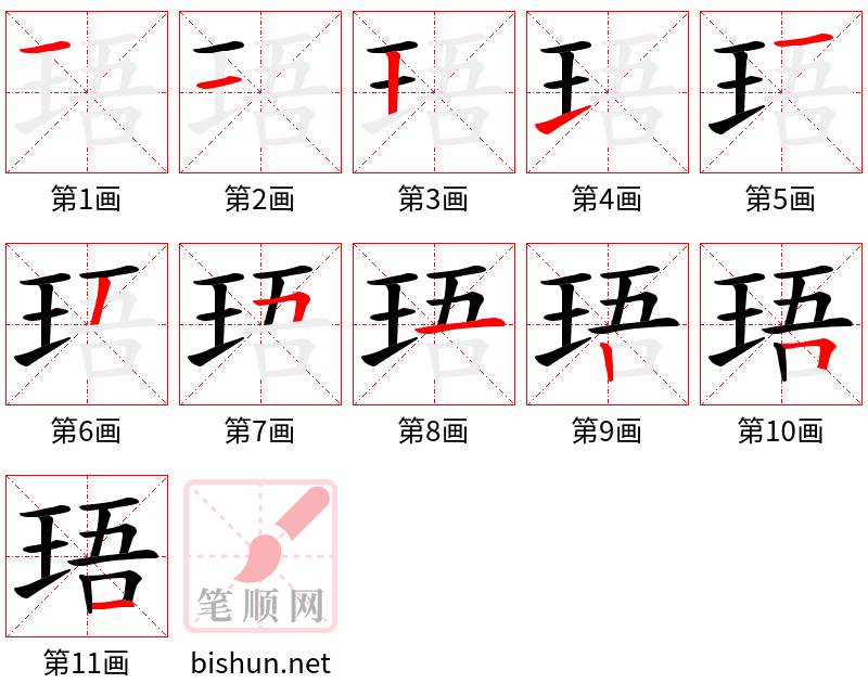 珸 笔顺规范