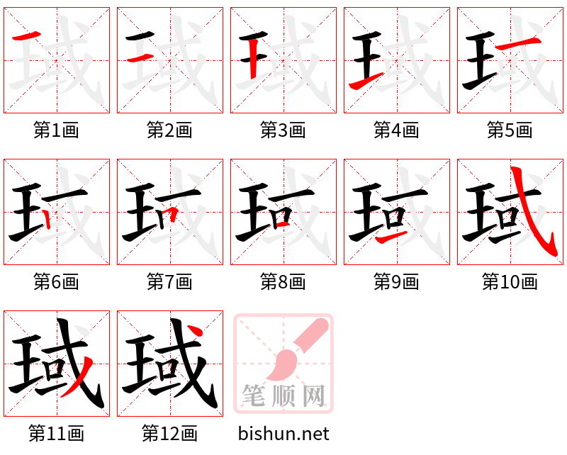 琙 笔顺规范