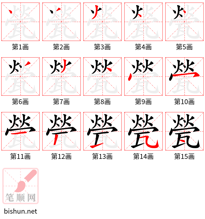 甇 笔顺规范