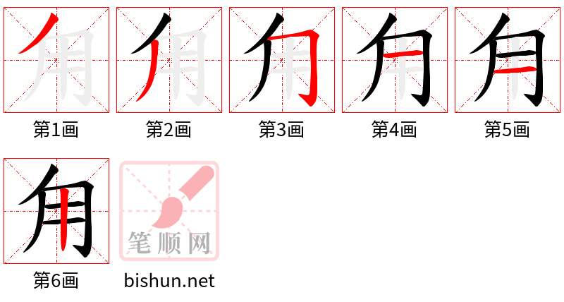 甪 笔顺规范