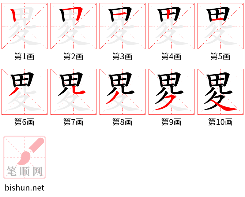 畟 笔顺规范