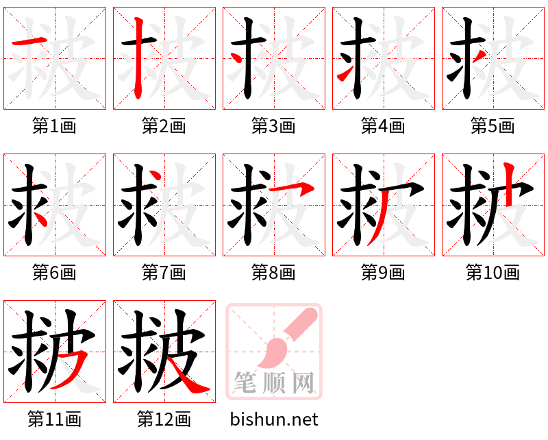 皳 笔顺规范