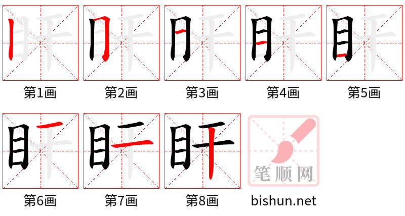 盰 笔顺规范