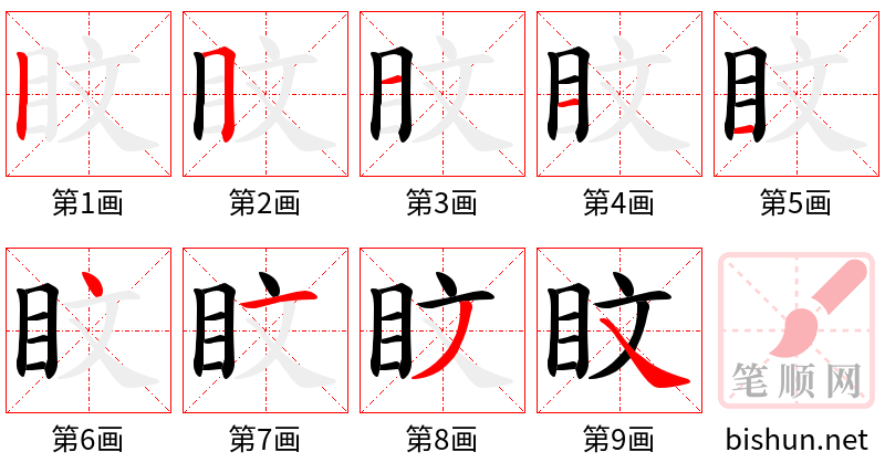 盿 笔顺规范