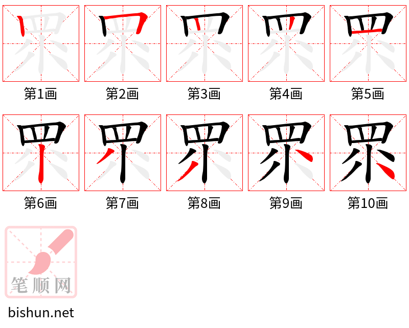 眔 笔顺规范