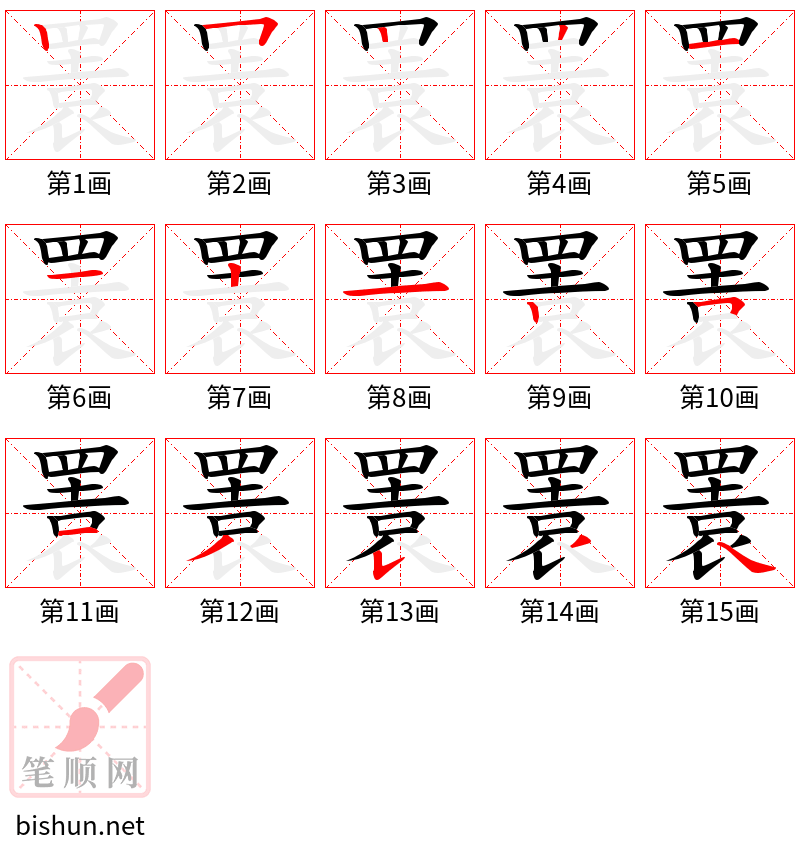 瞏 笔顺规范