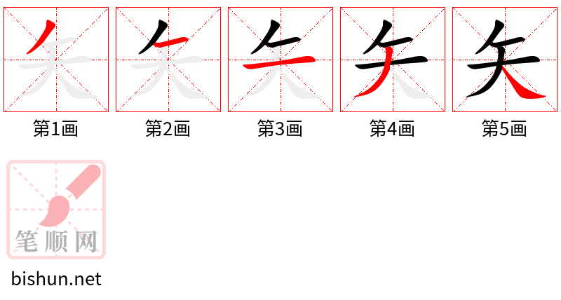 矢 笔顺规范