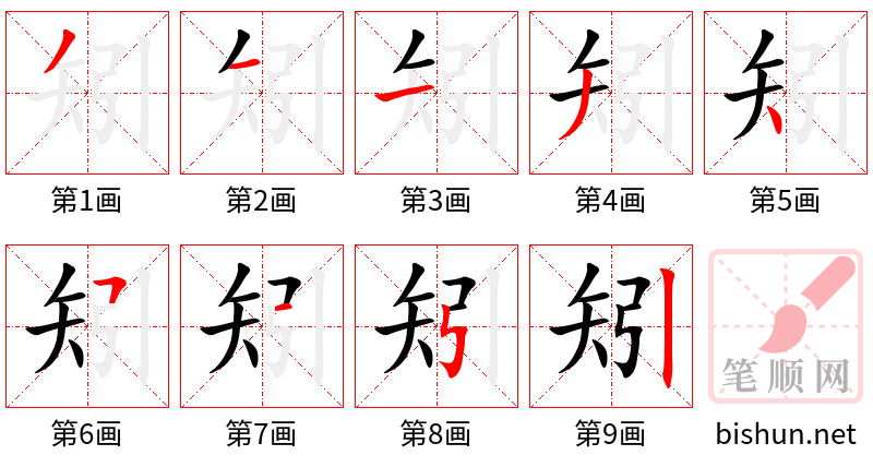 矧 笔顺规范